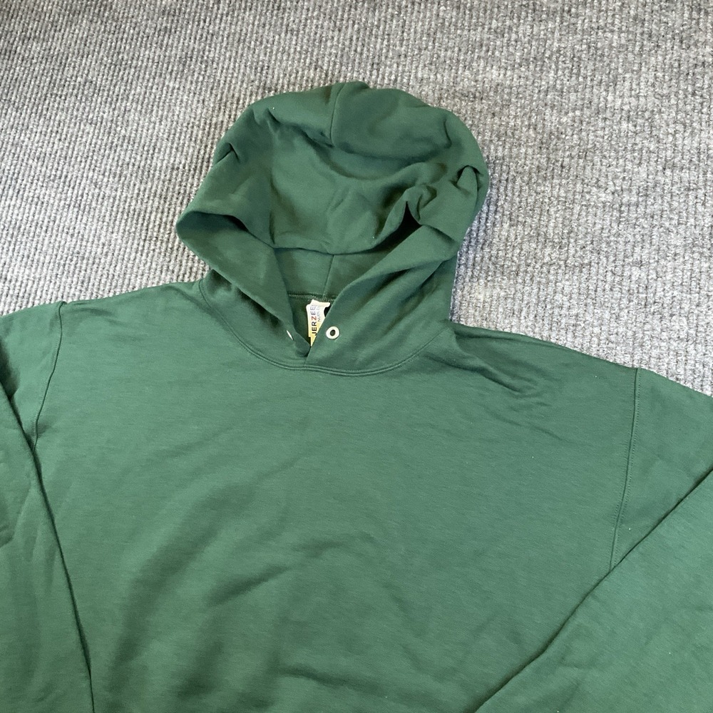 Jerzees NuBlend Unisex M Green Fleece Hoodie Sweatshirt Cotton Blend Read